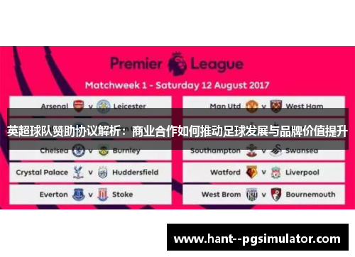 英超球队赞助协议解析:商业合作如何推动足球发展与品牌价值提升 英超球队赞助协议解析:商业合作如何推动足球发展与品牌价值提升